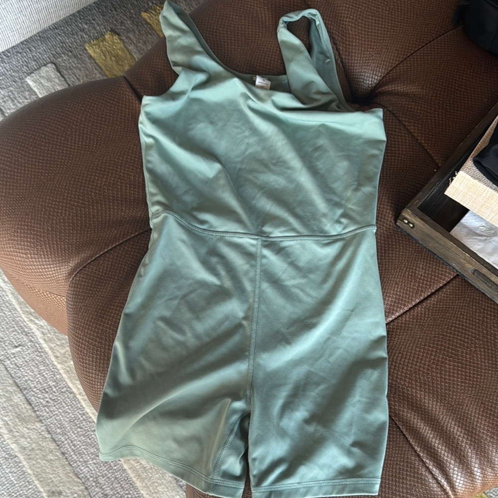 Green workout jumpsuit
